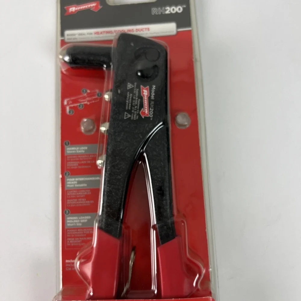 ARROW Rivet Tool RH200 Fastener Professional 4 Heads‎ All Steel Construction D25